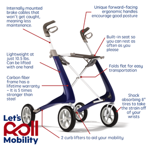 byACRE Carbon Ultralight Walker Key Features on Let's Roll Mobility