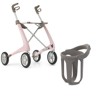 byACRE Ultralight Pale Rose Walker with Cup Holder Bundle