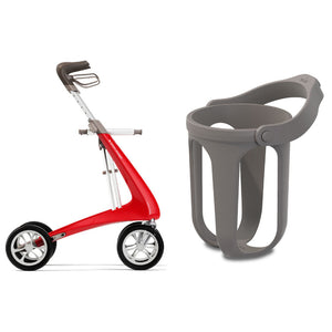 byACRE Ultralight Strawberry Red Walker with Cup Holder Bundle