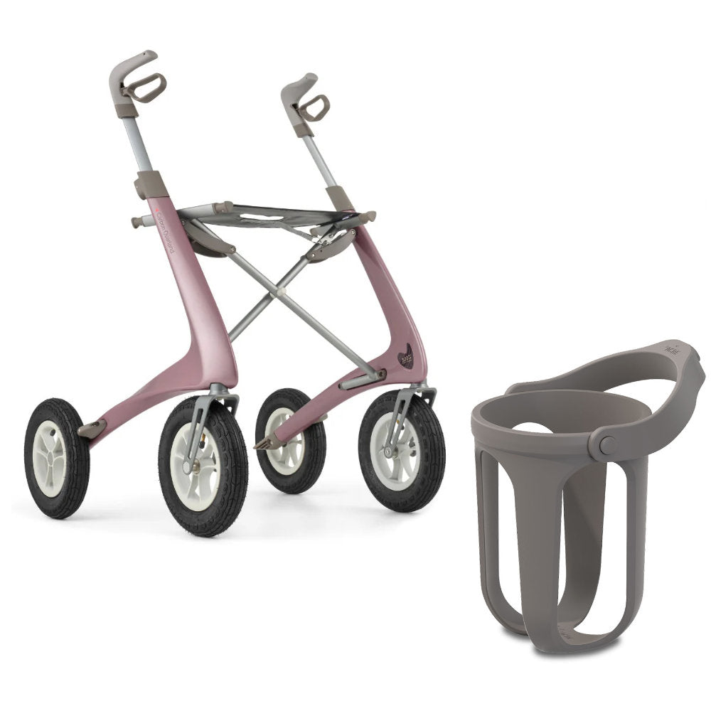 byACRE Overland Rose Gold Walker with Cup Holder Bundle