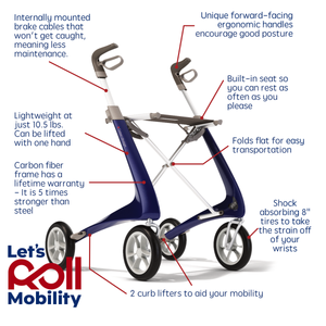 byACRE Carbon Ultralight  Walker Key Features on Let's Roll Mobility