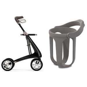 byACRE Ultralight Carbon Black Walker with Cup Holder Bundle